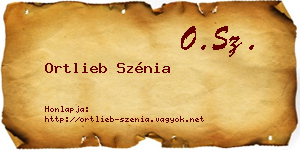 Ortlieb Szénia névjegykártya